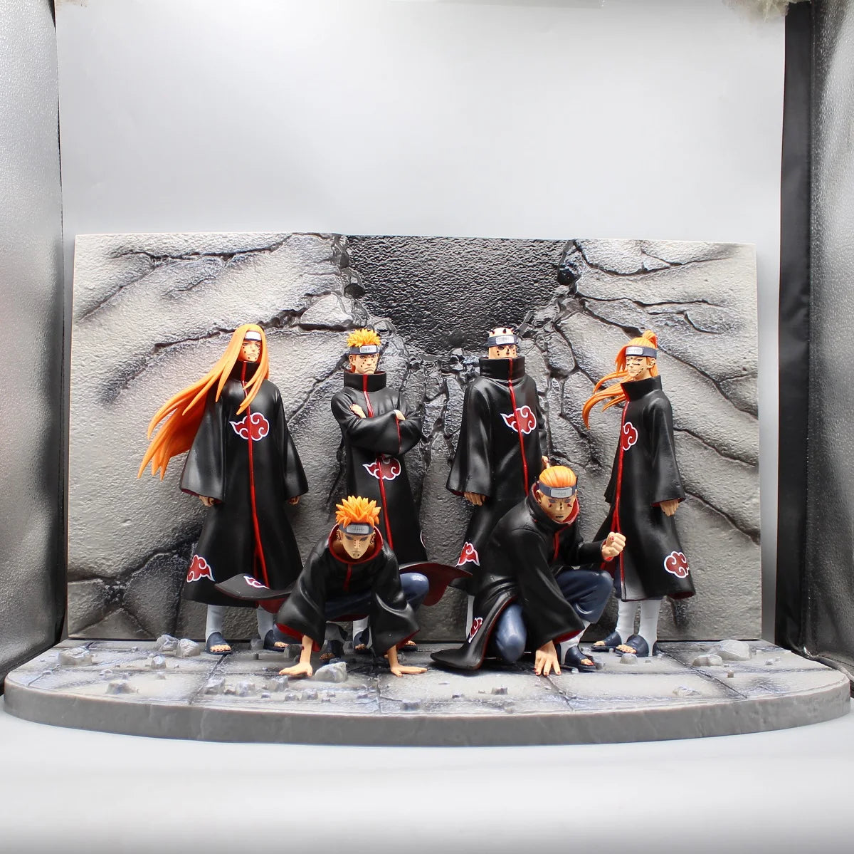 Pack 6 Figuras Akatsuki - Naruto Shippuden | Itachi, Madara, Konan 37cm