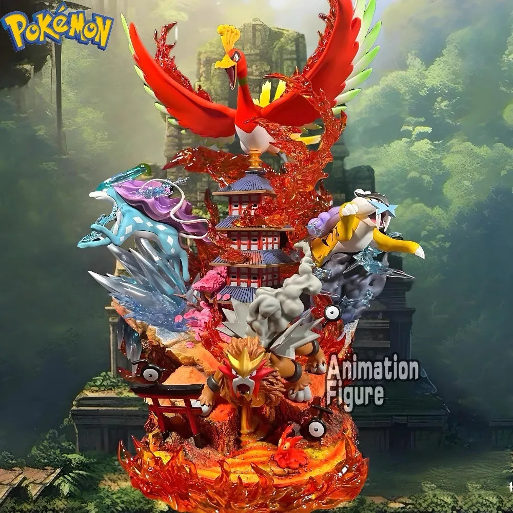 Figura Raikou, Suicune, Entei y Ho-Oh - Pokémon | 38cm
