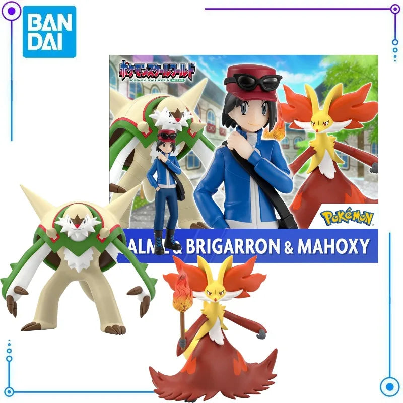 Figura Calem, Chesnaught y Delphox - Pokémon | Bandai Scale World