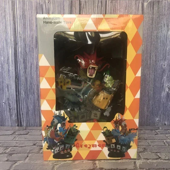 Diorama Pokémon Game Boy con Gyarados, Ho-Oh, Celebi, Lugia y Chikorita - Pokémon | PVC 20cm