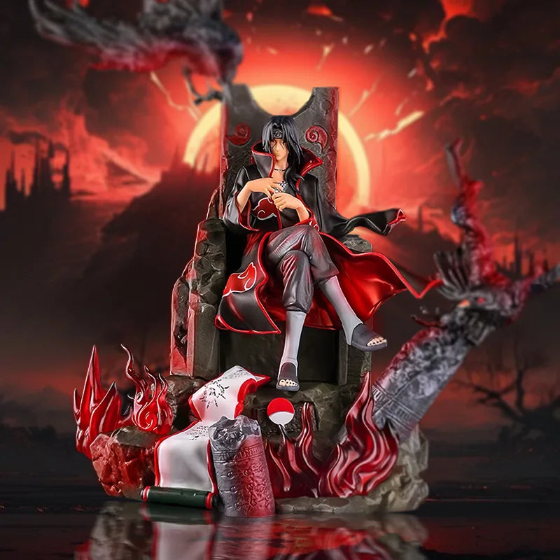 Figura Itachi Uchiha - Naruto Shippuden | Estatua GK Trono Akatsuki 22cm