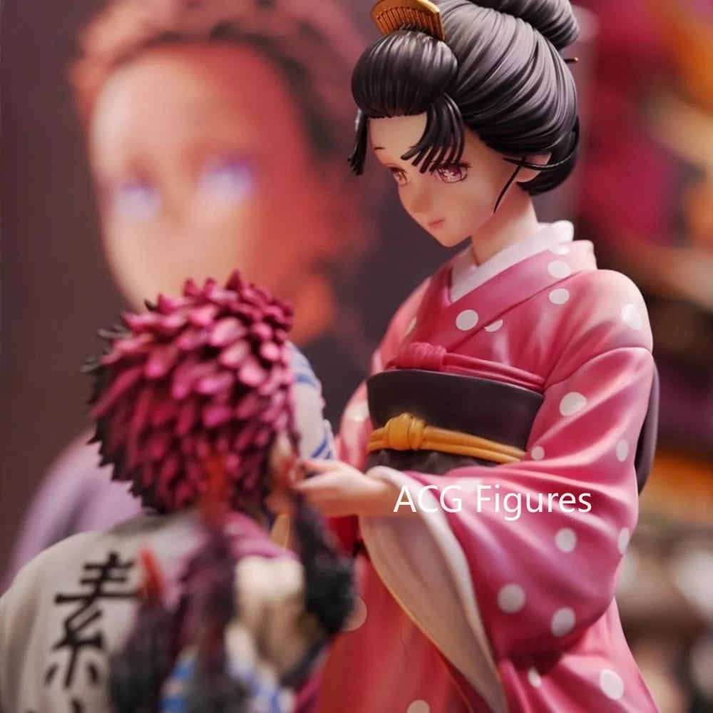 Set Figuras Akaza y Koyuki - Guardianes de la Noche | Diorama 26,5cm