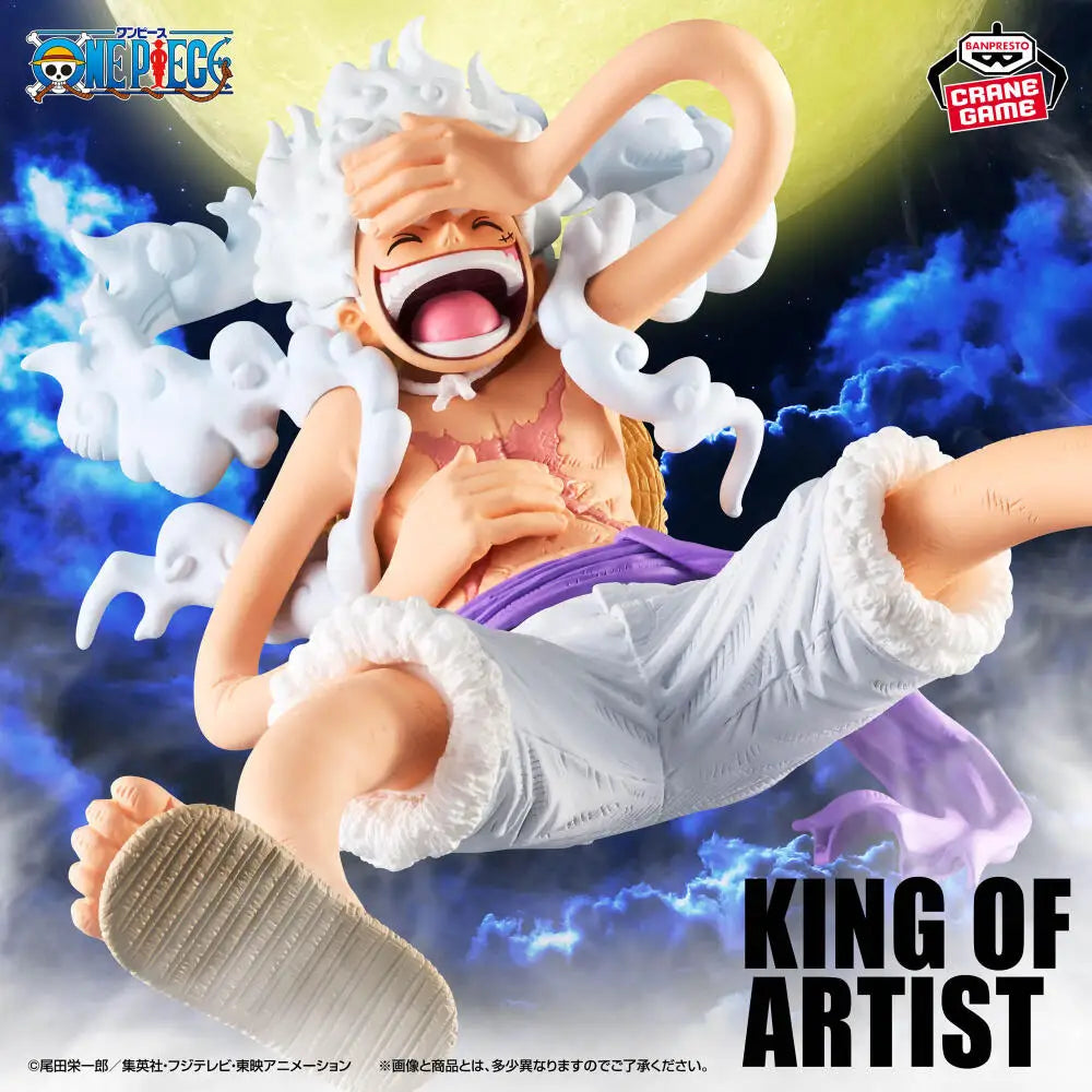 En stock Bandai One Piece KING OF ARTIST Gear 5 Monkey D Luffy BANPRESTO Adornos de regalo
