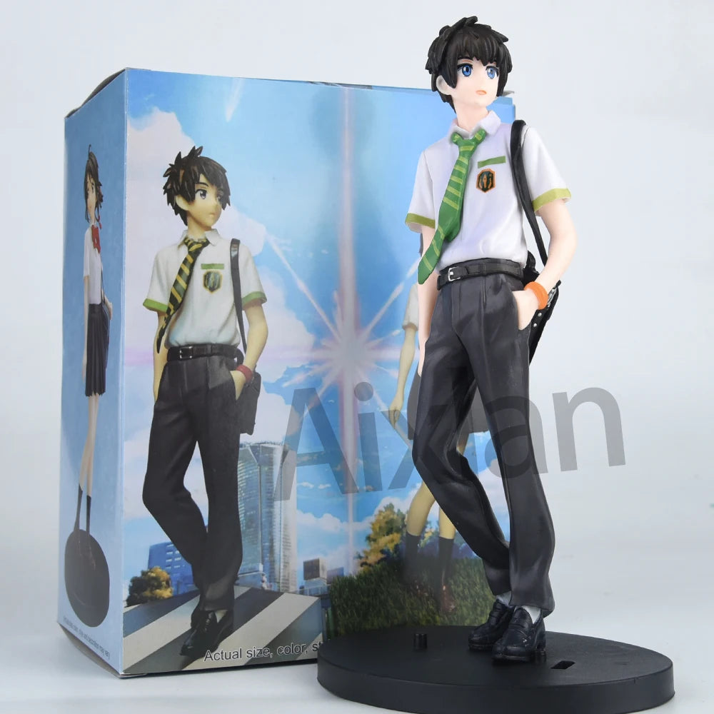Figuras Your Name y Weathering With You - Makoto Shinkai | Taki, Mitsuha, Hodaka, Hina 20cm