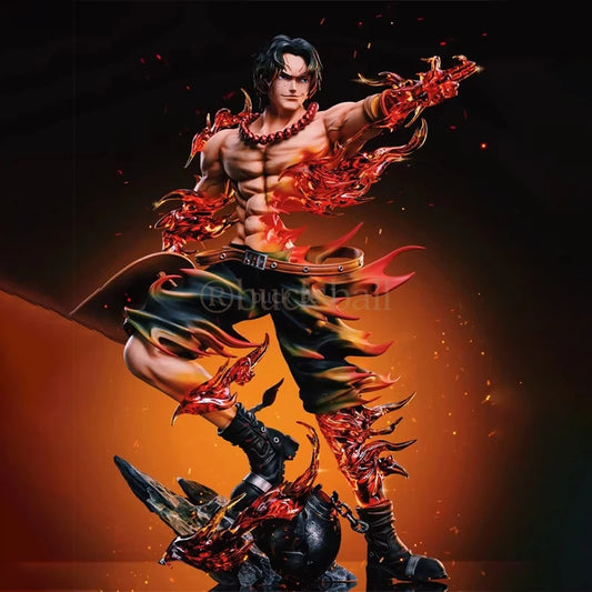 One Piece Figure Ace Figures Portgas·D· Ace Action Statue Pvc Gk Model Collection Doll Customized Version Toys Birthday Gift