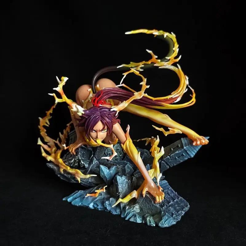 Figura Yoruichi Shihouin Shunko - Bleach | GK Estatua Diorama 23cm