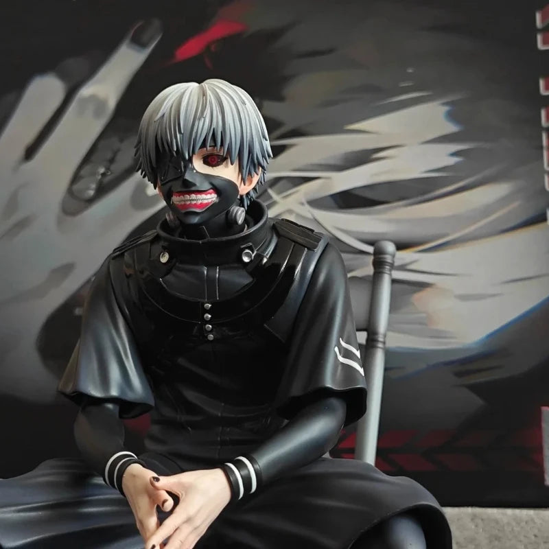 Figura Ken Kaneki Sentado 20cm - Tokyo Ghoul | GK Doble Cabeza