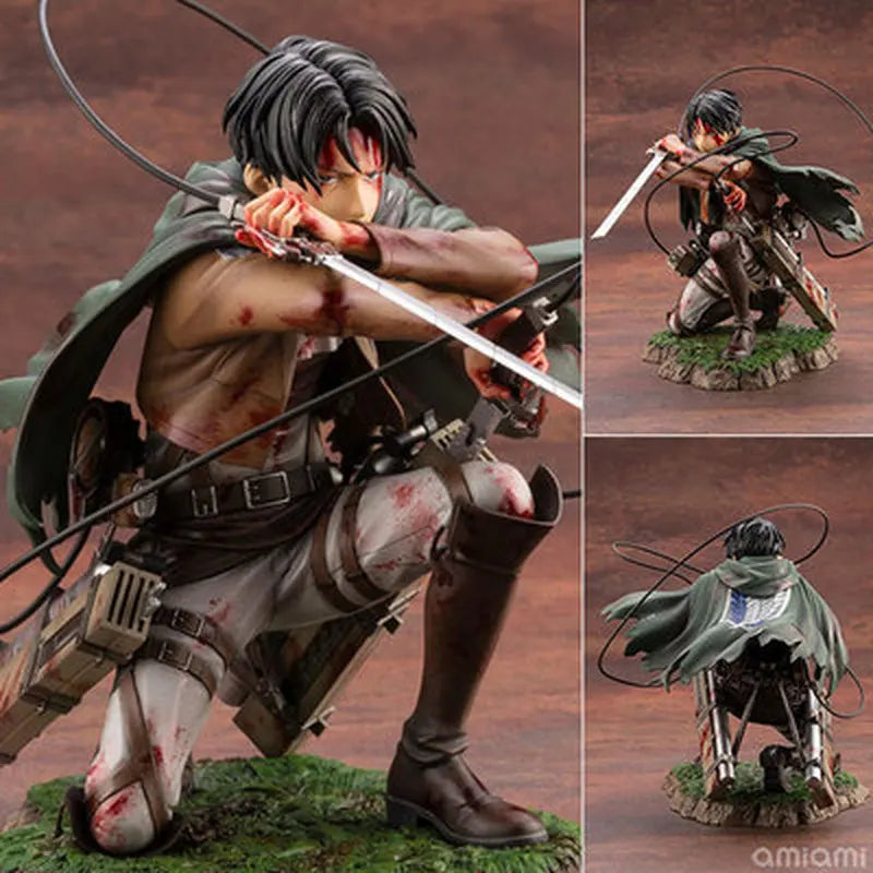 Figura Levi Ackerman - Ataque a los Titanes | Kotobukiya Dañado en Batalla 16cm