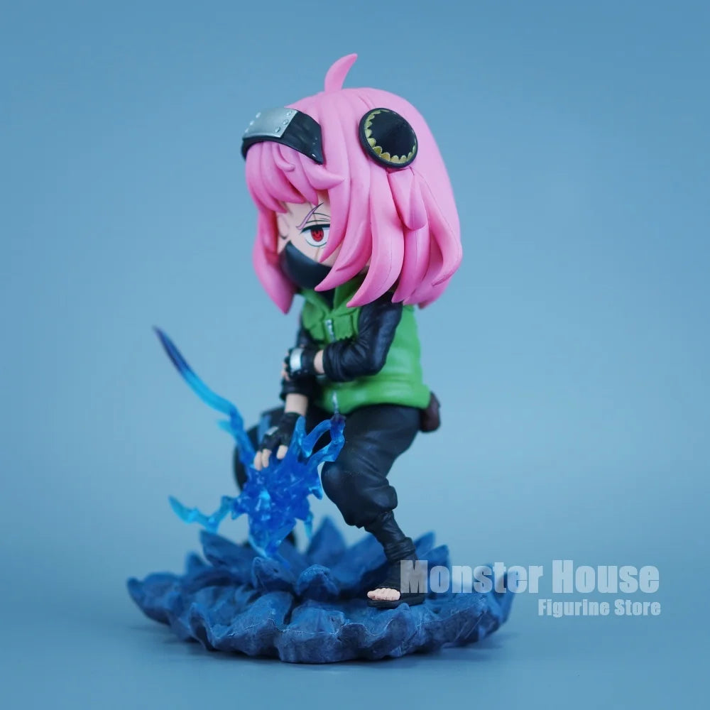 Figura Anya Forger Cosplay Kakashi - Spy x Family x Naruto | PVC 19cm