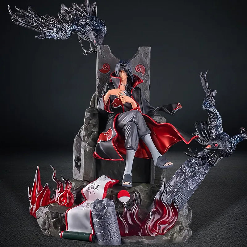 Figura Itachi Uchiha - Naruto Shippuden | Estatua GK Trono Akatsuki 22cm