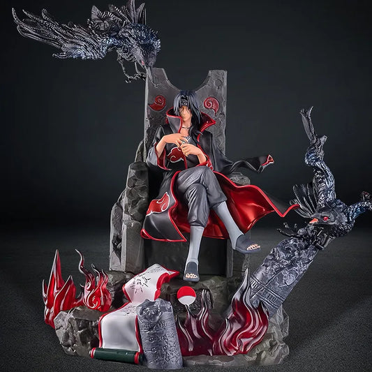 Figura Itachi Uchiha - Naruto Shippuden | Estatua GK Trono Akatsuki 22cm