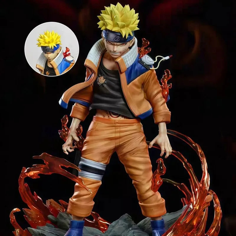 Nuevo Naruto Shippuden Premium Gk nueve colas independiente serie juvenil Naruto Uzumaki cabeza intercambiable figura coleccionable regalo