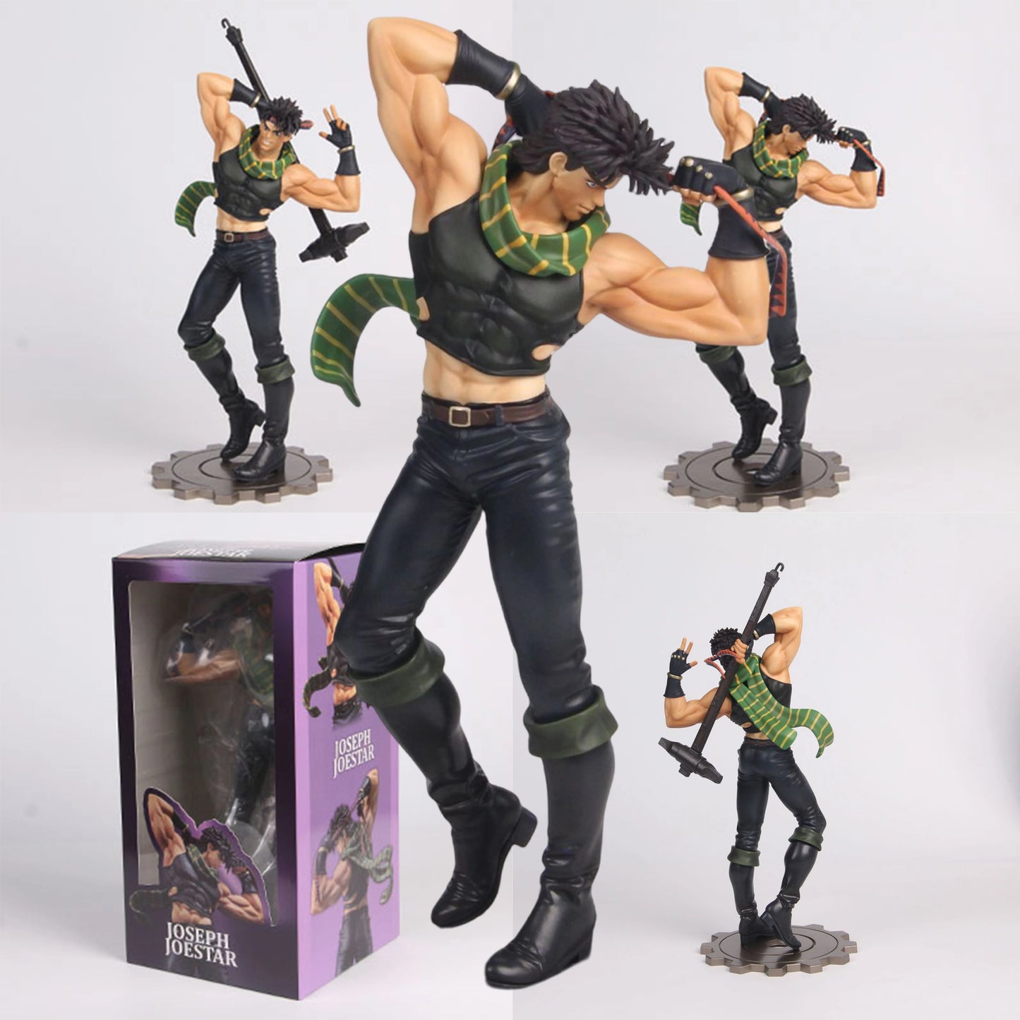 Figuras de Joseph Joestar de 30cm, figuras de aventura extraña, decoración de escritorio, colección de estatuas, modelos de muñecas, juguetes para cumpleaños para niños, regalos