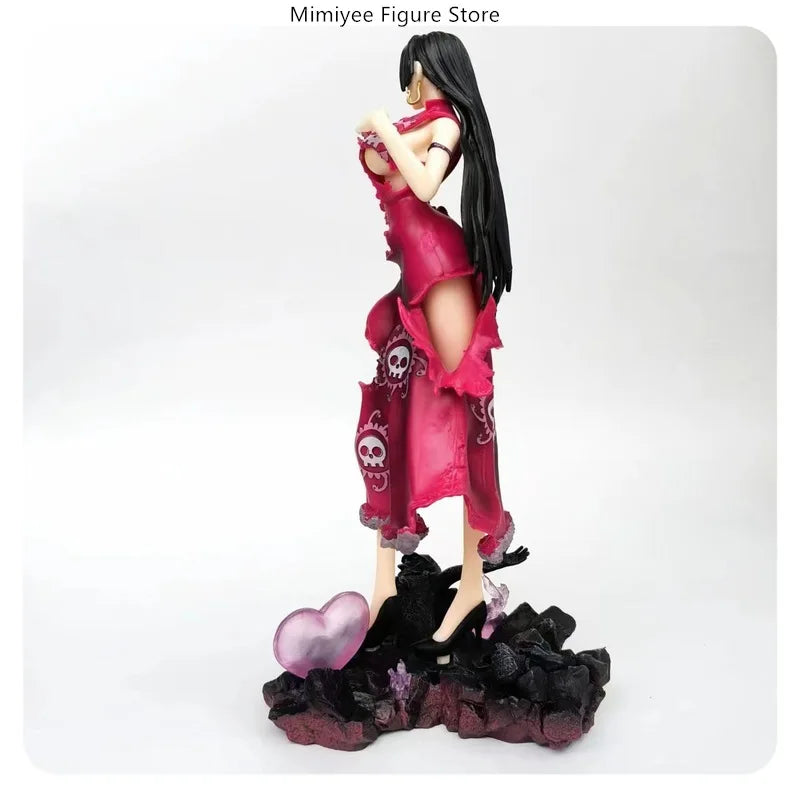 30cm una pieza Boa Hancock pie Pose figura de Anime modelo estatua con Base decoración de escritorio regalo