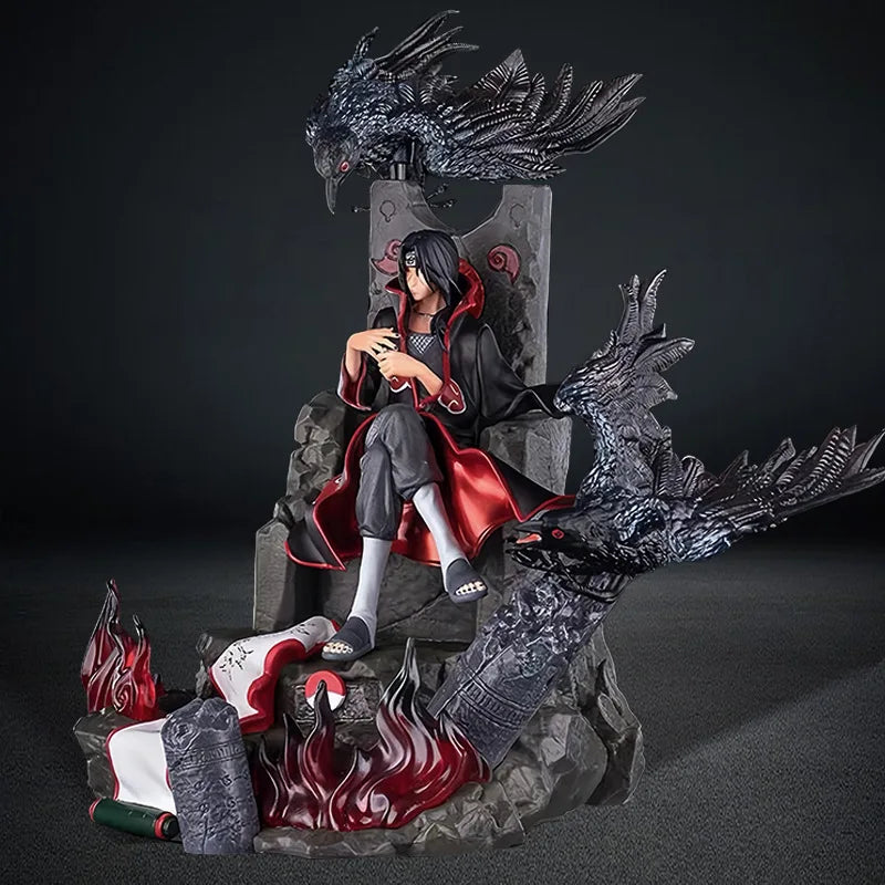 Figura Itachi Uchiha - Naruto Shippuden | Estatua GK Trono Akatsuki 22cm