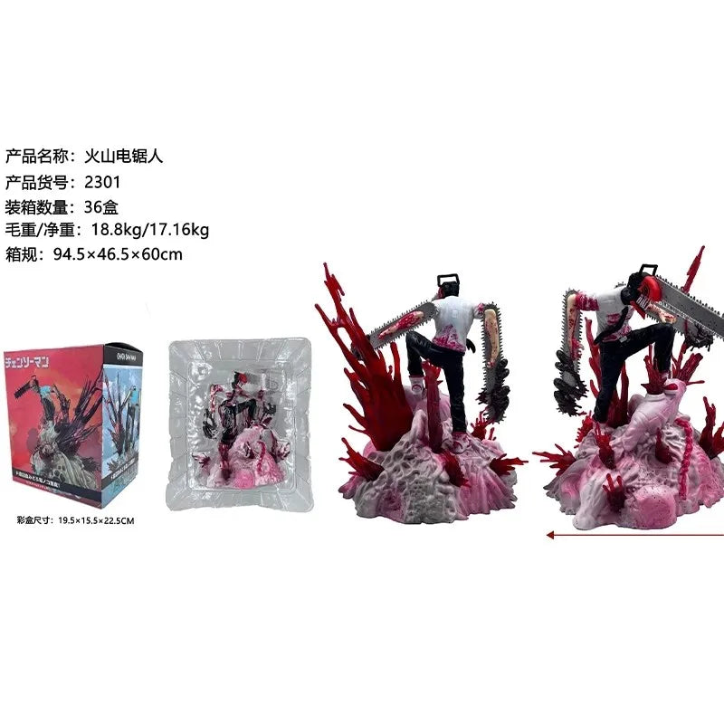 Figura Chainsaw Man Sangriento - Chainsaw Man | Pose de Combate GK 18cm