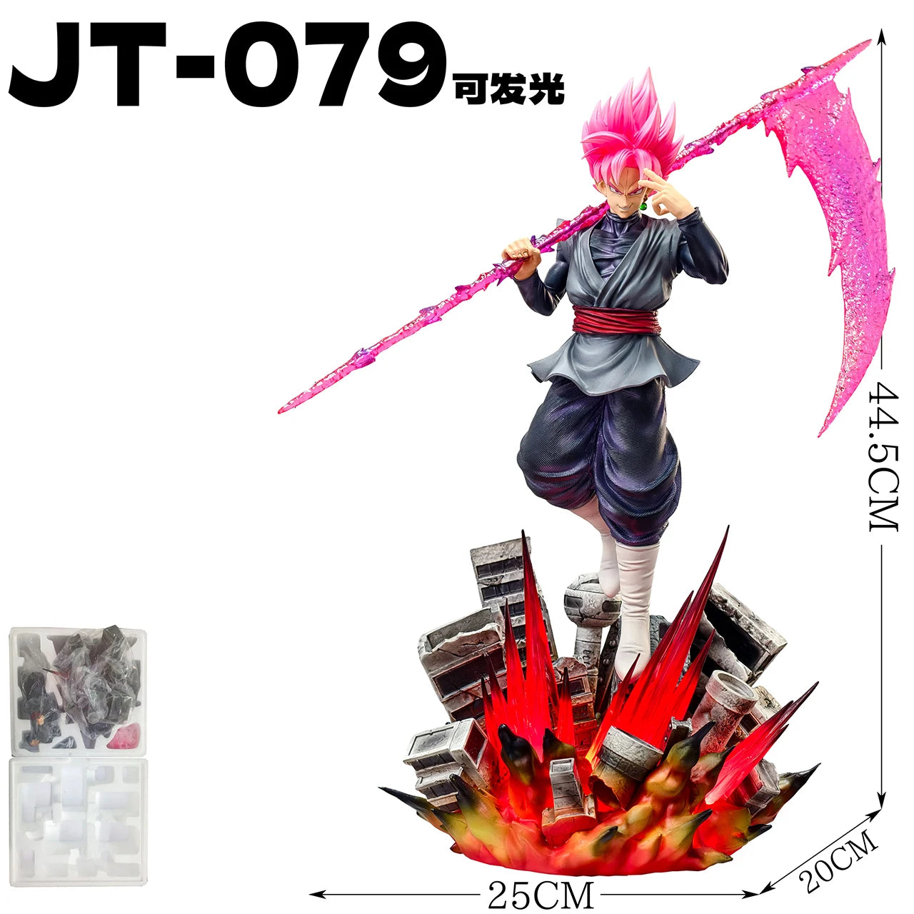Figura Goku Black Super Saiyan Rosé - Dragon Ball Super | JT Statue 44,5 cm