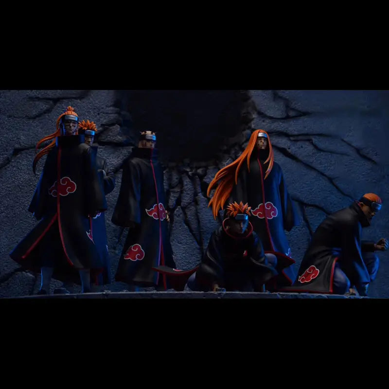 Pack 6 Figuras Akatsuki - Naruto Shippuden | Itachi, Madara, Konan 37cm