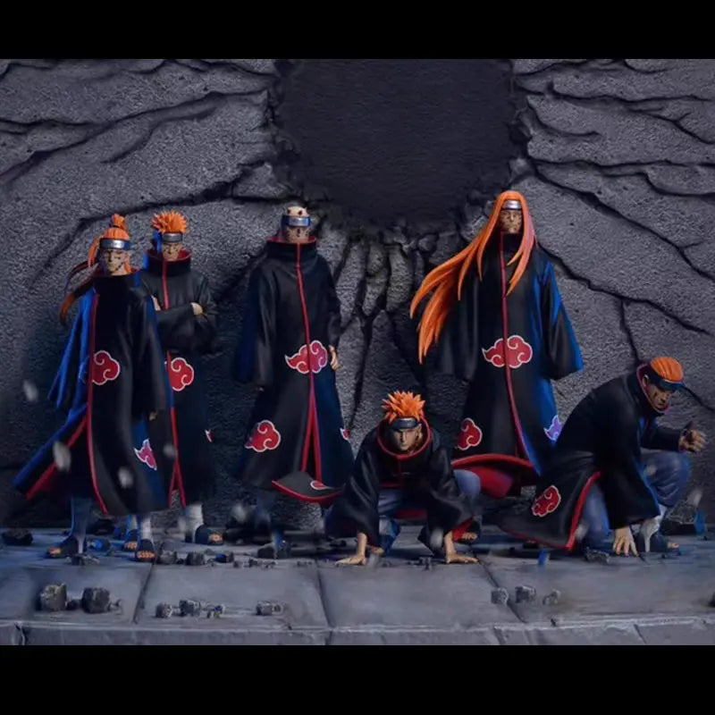 Pack 6 Figuras Akatsuki - Naruto Shippuden | Itachi, Madara, Konan 37cm