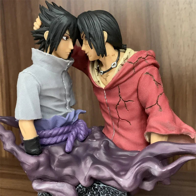 Lover  NARUTO Figure Brotherly Uchiha Sasuke Itachi Anime PVC Action Figure NARUTO Itachi Kakashi Model Toy Gift 17cm