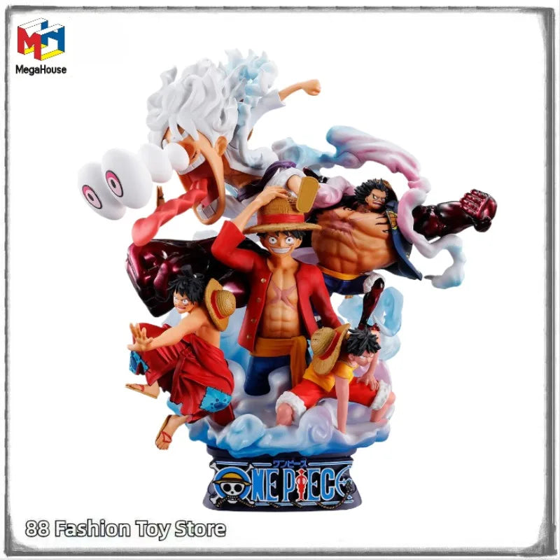 Figura Monkey D. Luffy LOGBOX RE BIRTH 02 - One Piece | MegaHouse PETITRAMA 15cm