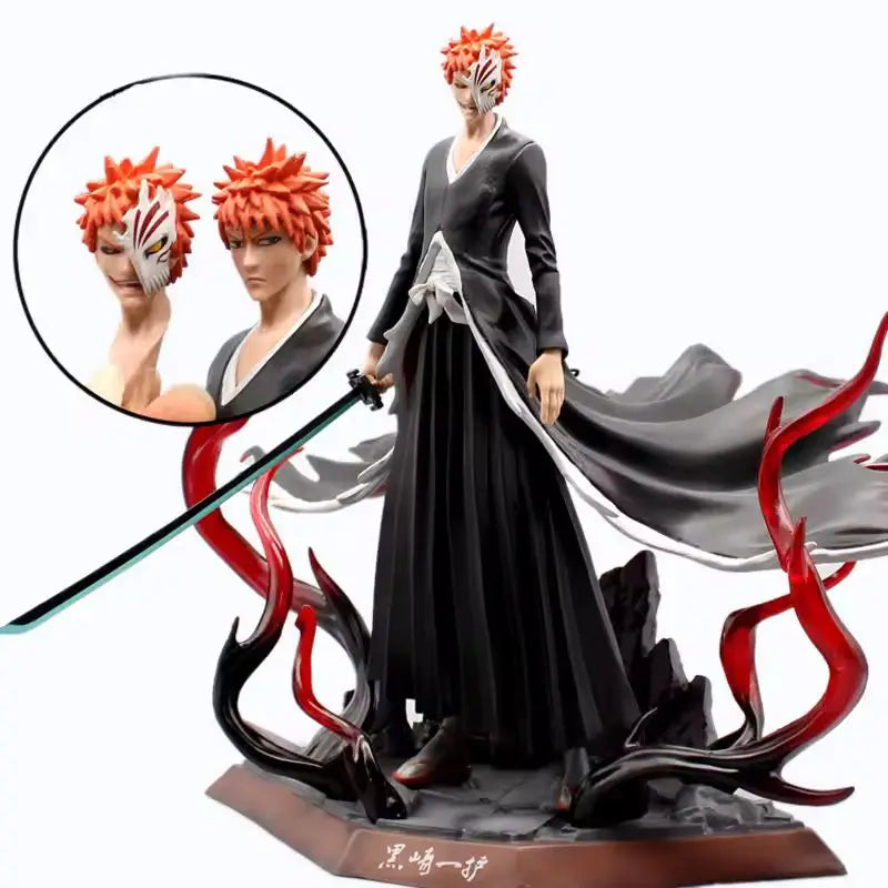 Figura de acción de Anime Bleach Kurosaki Ichigo, juguete de modelo coleccionable de PVC de 28cm, excelente regalo para figura superior de exhibición
