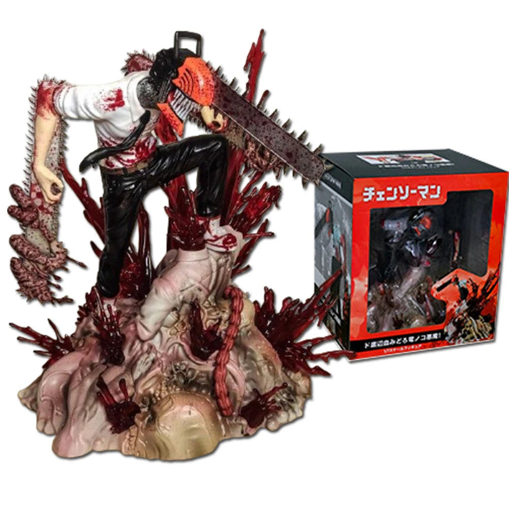 Figura Chainsaw Man Sangriento - Chainsaw Man | Pose de Combate GK 18cm
