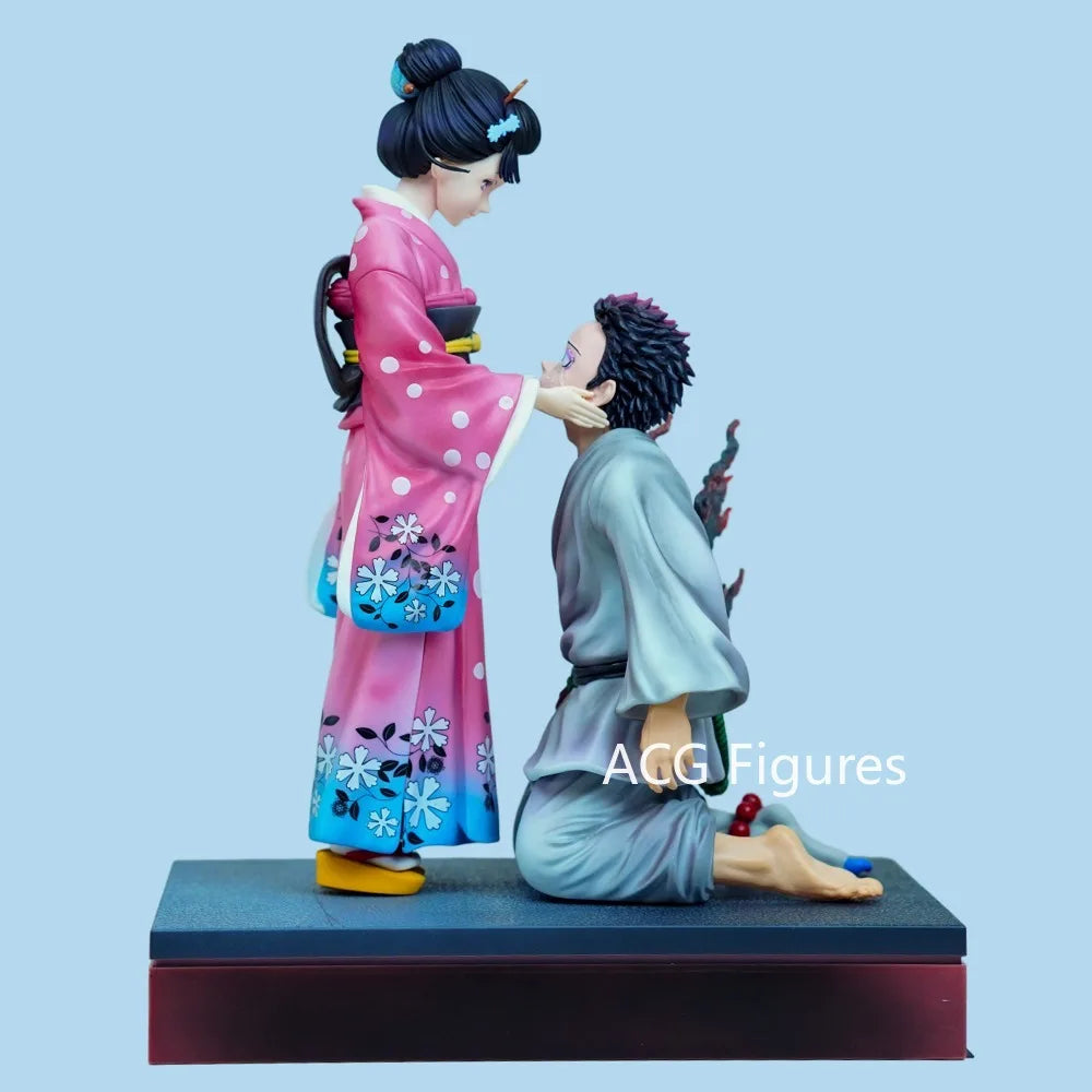 Set Figuras Akaza y Koyuki - Guardianes de la Noche | Diorama 26,5cm