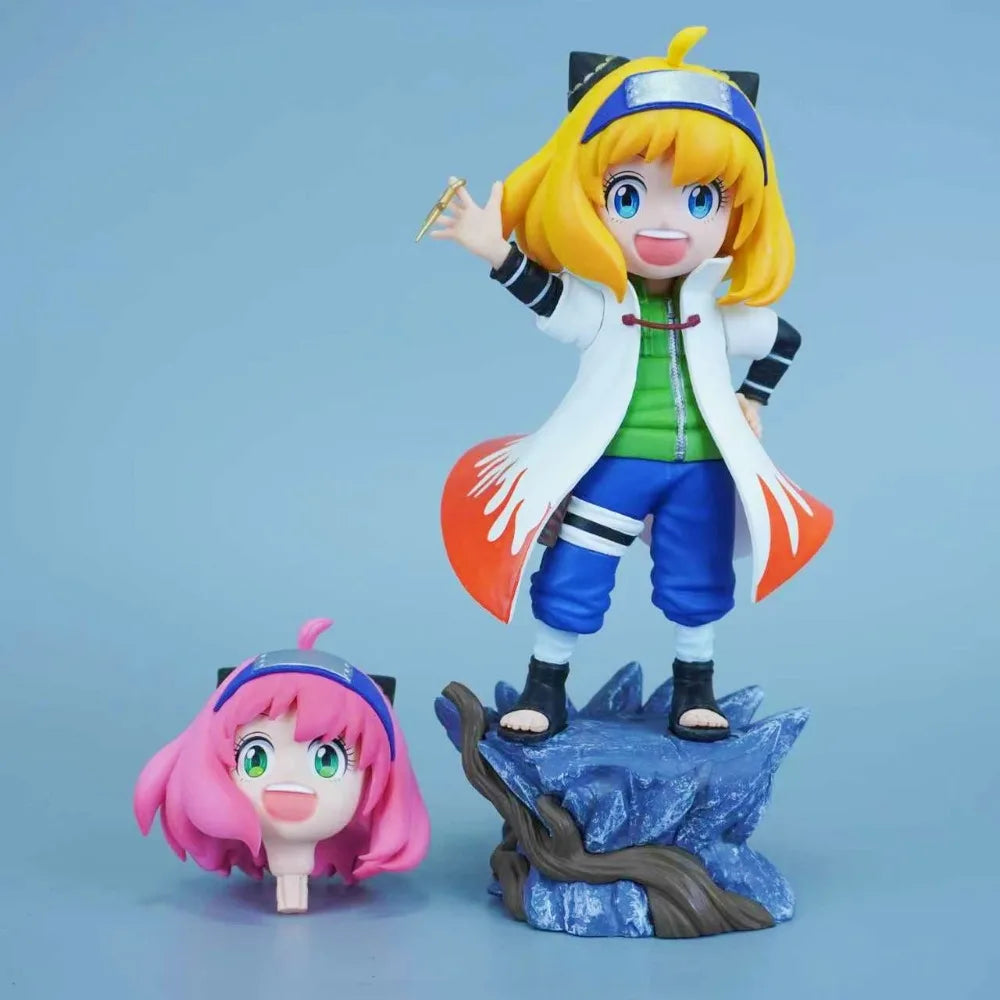 Figura Anya Forger Cosplay Minato - Spy x Family x Naruto | PVC 19cm