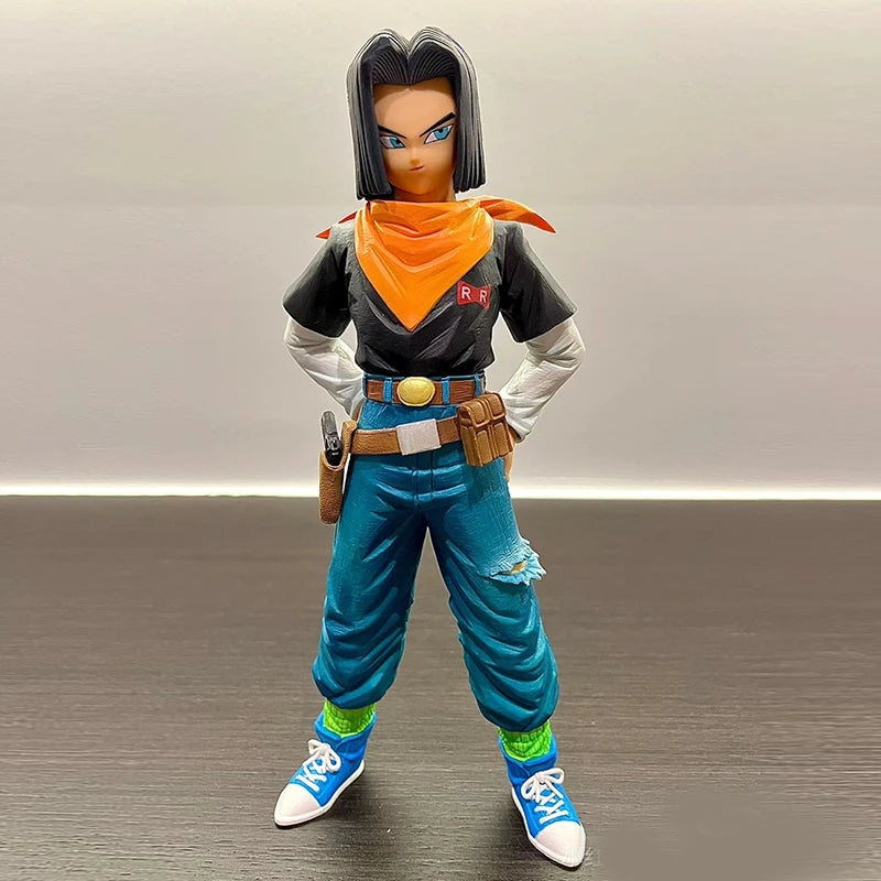 24CM Anime Dragon Ball Z Android 17 18 Figure Android 18 PVC Action Figures Collection Model Toys for Children Christmas Gifts
