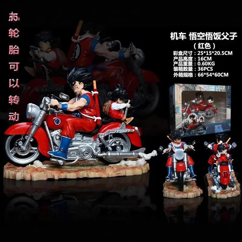 Figura Goku y Gohan en Moto - Dragon Ball