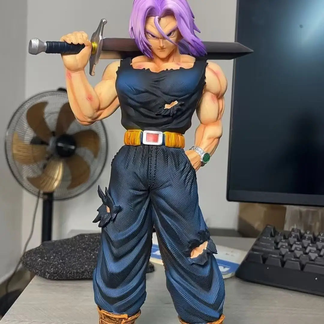 Figura Trunks del Futuro - Dragon Ball Z | 32,5cm con Cabezas Intercambiables Super Saiyan