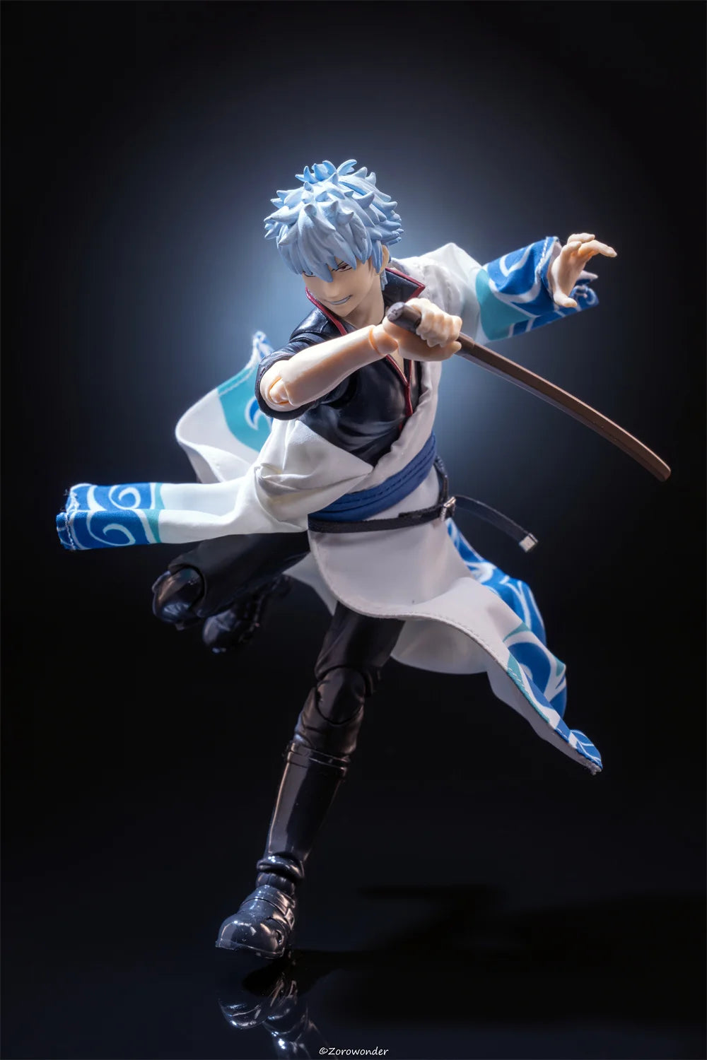GINTAMA 1/12 soldado masculino guapo personaje de Anime japonés Gintoki Sakata ropa Yukata blanco para modelo de figura de acción de 6 pulgadas