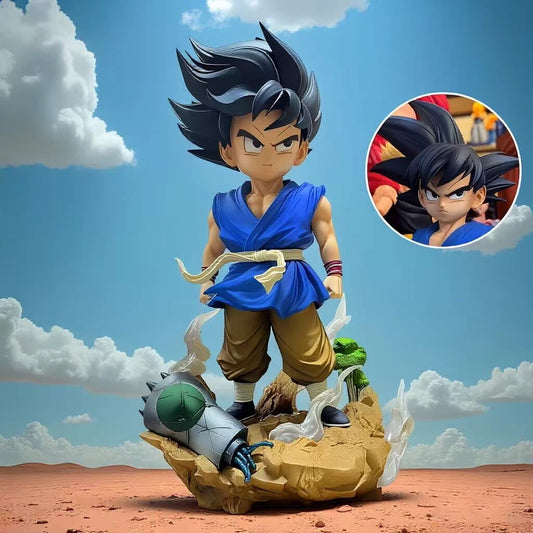 Figura Goku Doble Cabeza - Dragon Ball Z | Cabezas Intercambiables 25cm