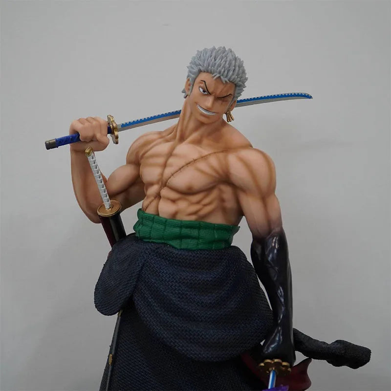 Figura Roronoa Zoro 5 Cabezas - One Piece | Intercambiable 50cm