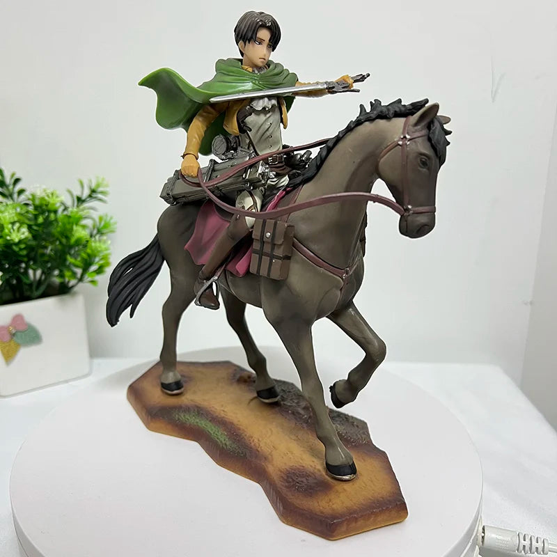 28cm Attack on Titans Levi Ackerman Action Anime Figura Kawai Eren Jaege Mikasa Ackerman The Armored Titan Figure Cute Doll Toys