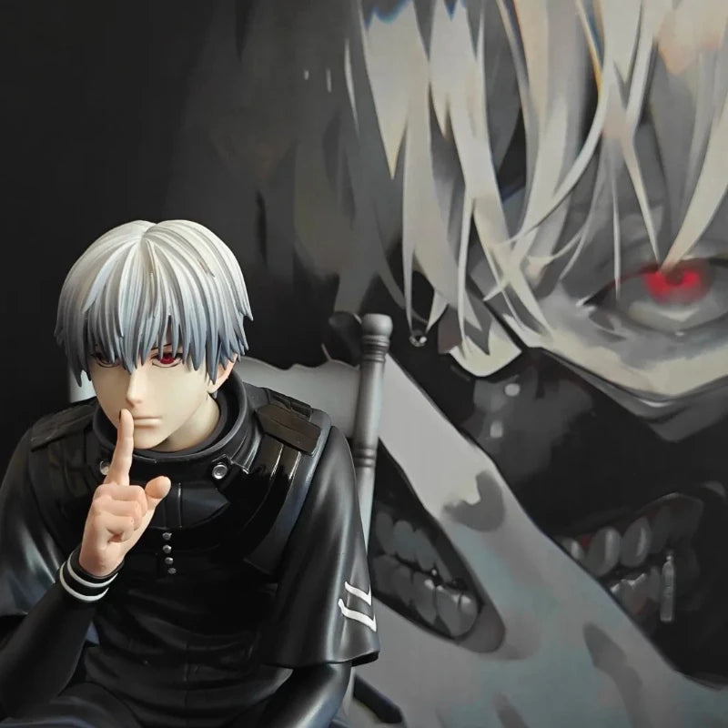 Figura Ken Kaneki Sentado 20cm - Tokyo Ghoul | GK Doble Cabeza