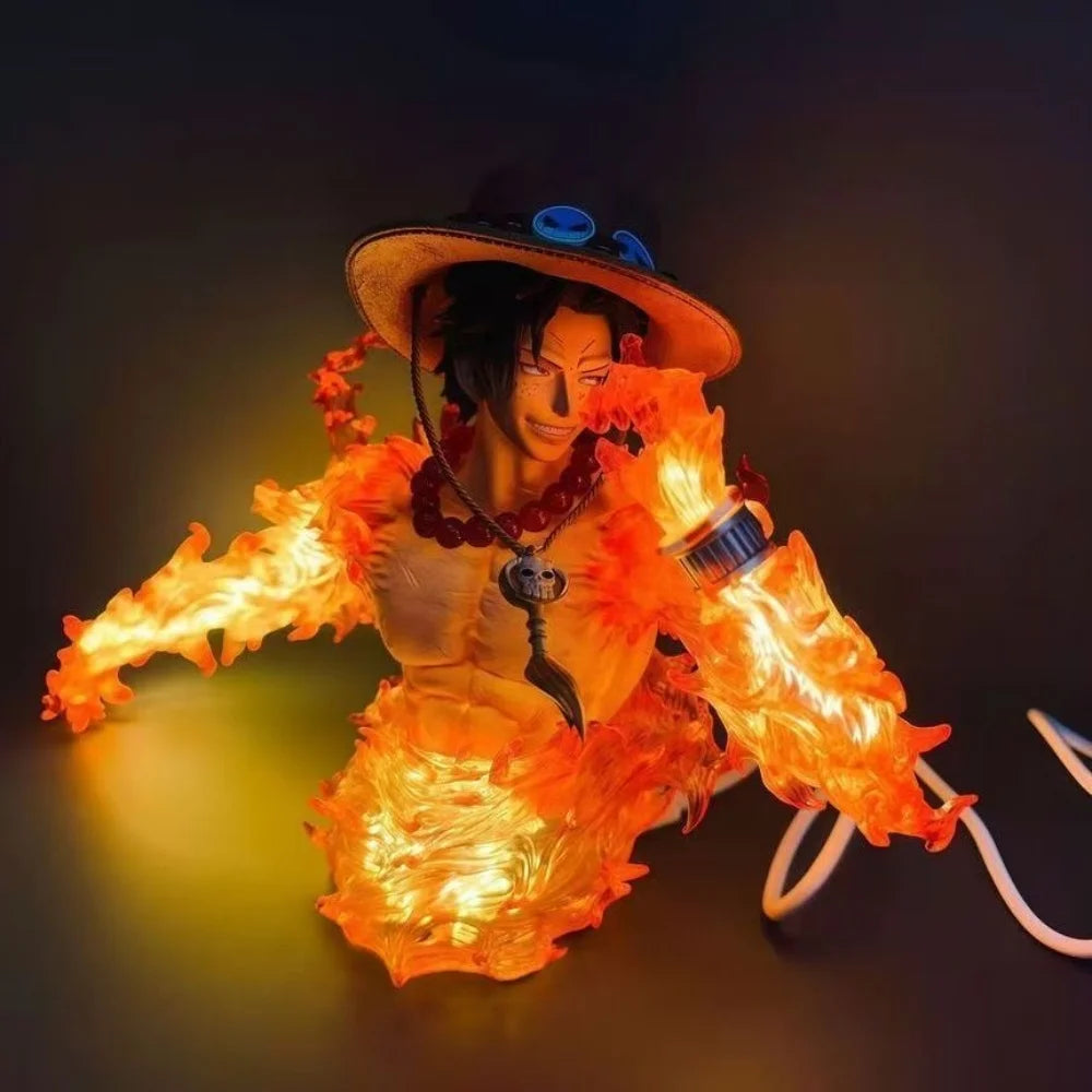 Figura Portgas D. Ace - One Piece | Estatua PVC con Luz