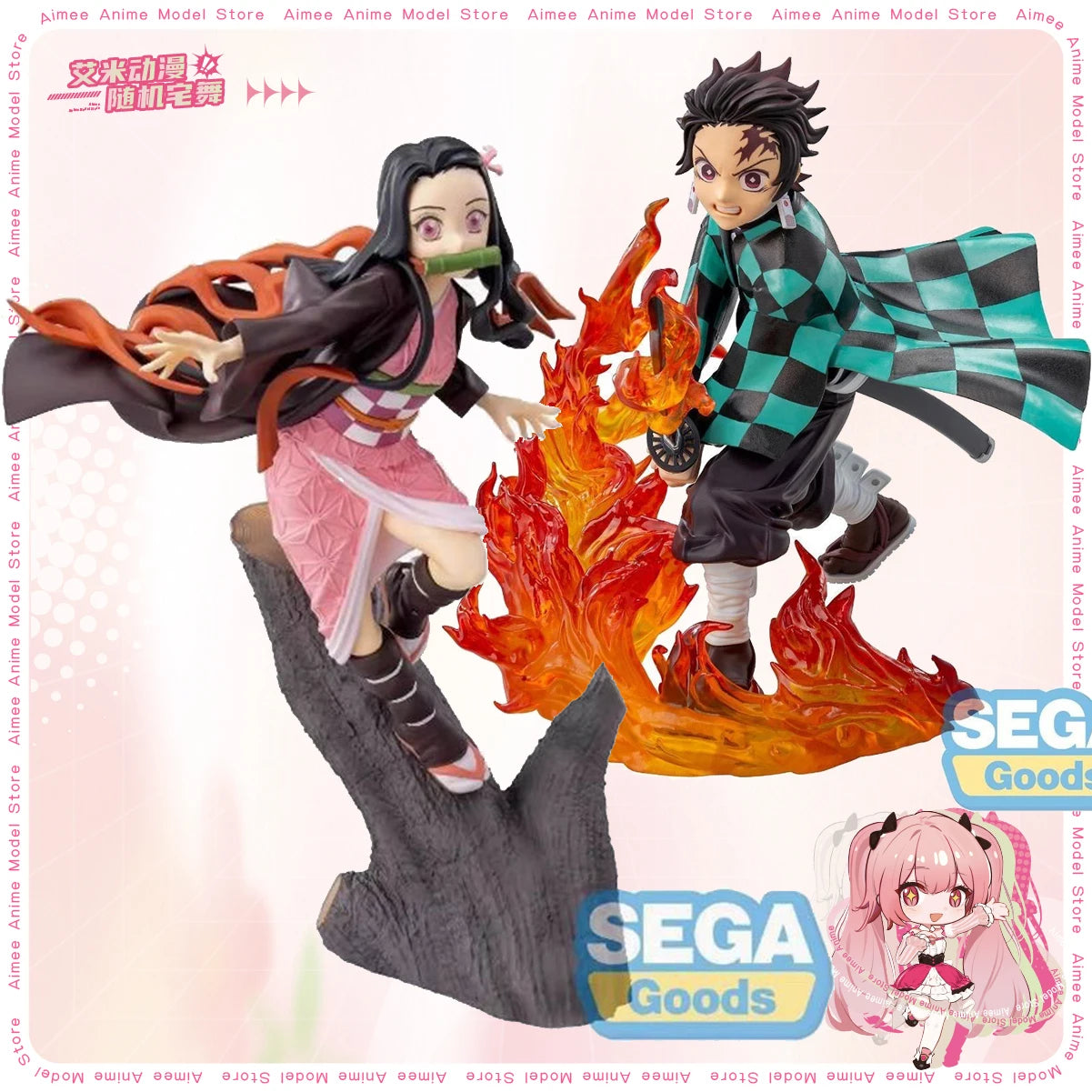 Set Figuras Tanjiro y Nezuko - Demon Slayer | SEGA 18cm