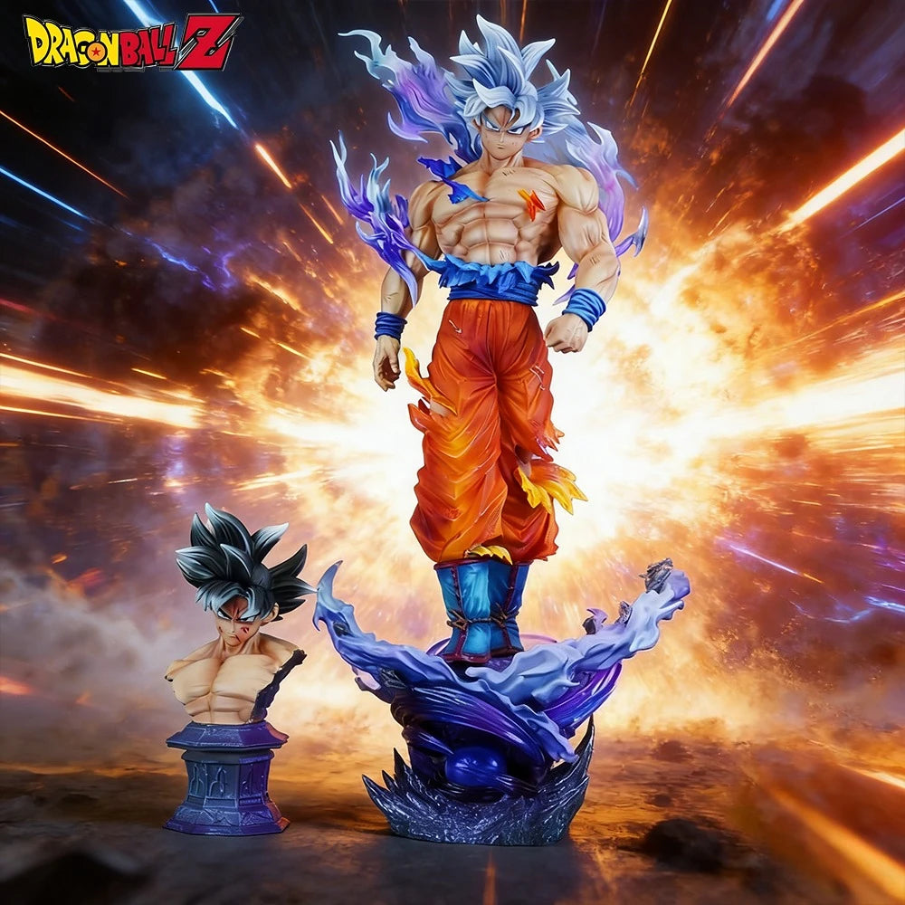 Figura Goku Ultra Instinto - Dragon Ball Super | Estatua PVC 42cm