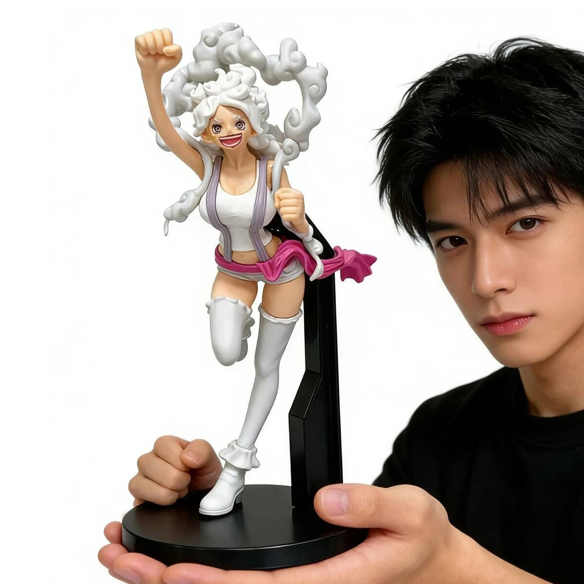 Figura de Personaje de Dibujos Animados del Rey Pirata de 21 cm, Figura de Nikaponi, Modelo de PVC, Juguete Periférico de Anime, Decoraciones, Regalo de Cumpleaños