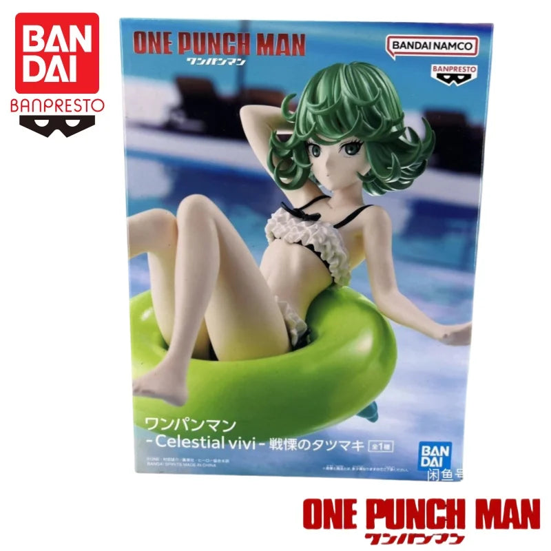 En Stock Bandai Original Banpresto One Punch Man Tatsumaki figura de acción modelo muñeca nuevo en caja personajes de Anime garaje