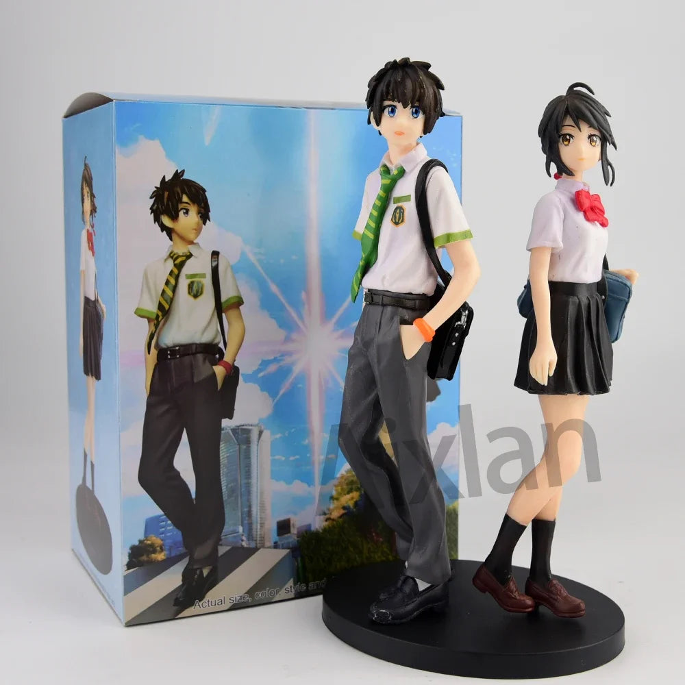 Figuras Your Name y Weathering With You - Makoto Shinkai | Taki, Mitsuha, Hodaka, Hina 20cm