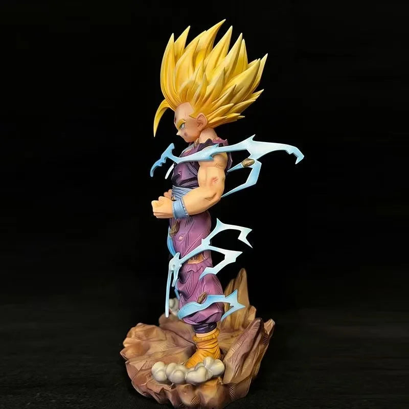 Figura Son Gohan - Dragon Ball | Son Gohan Super Saiyan con cabezas intercambiables 29cm
