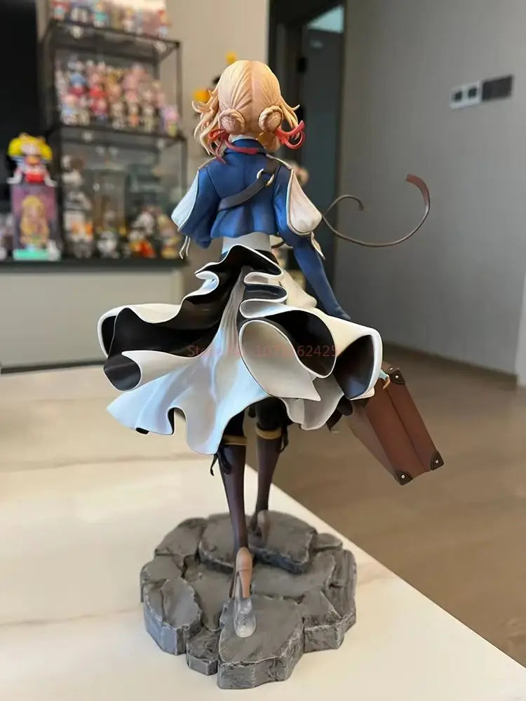 Figura de Anime Violet Evergarden de 25CM, violeta, jardín eterno, Gk Tide Play, estatua de Chica de Anime, modelo de decoración de mesa, juguete de regalo de Navidad