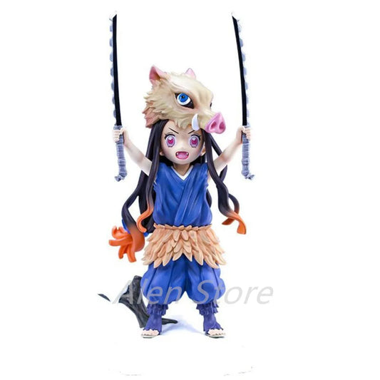 Figura Nezuko Cosplay Inosuke - Demon Slayer | PVC 19cm