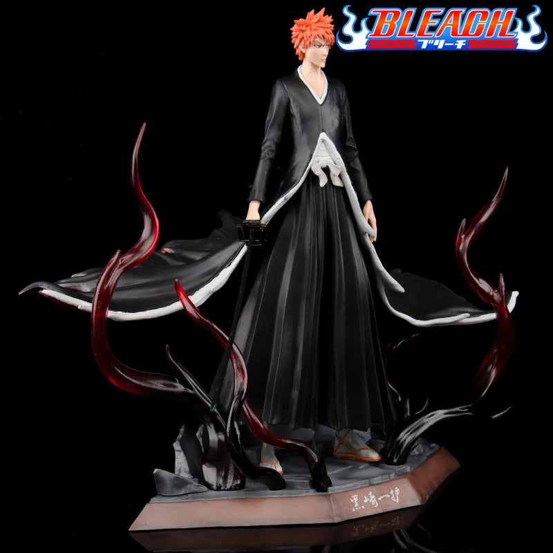 Figura de acción de Anime Bleach Kurosaki Ichigo, juguete de modelo coleccionable de PVC de 28cm, excelente regalo para figura superior de exhibición