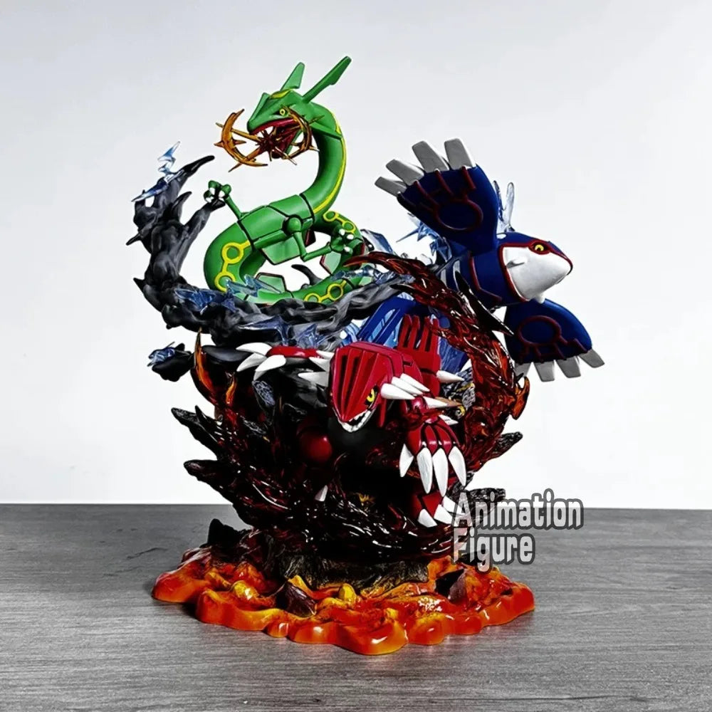 Figura Trio Legendario de Hoenn - Pokemon | Rayquaza Kyogre Groudon Diorama