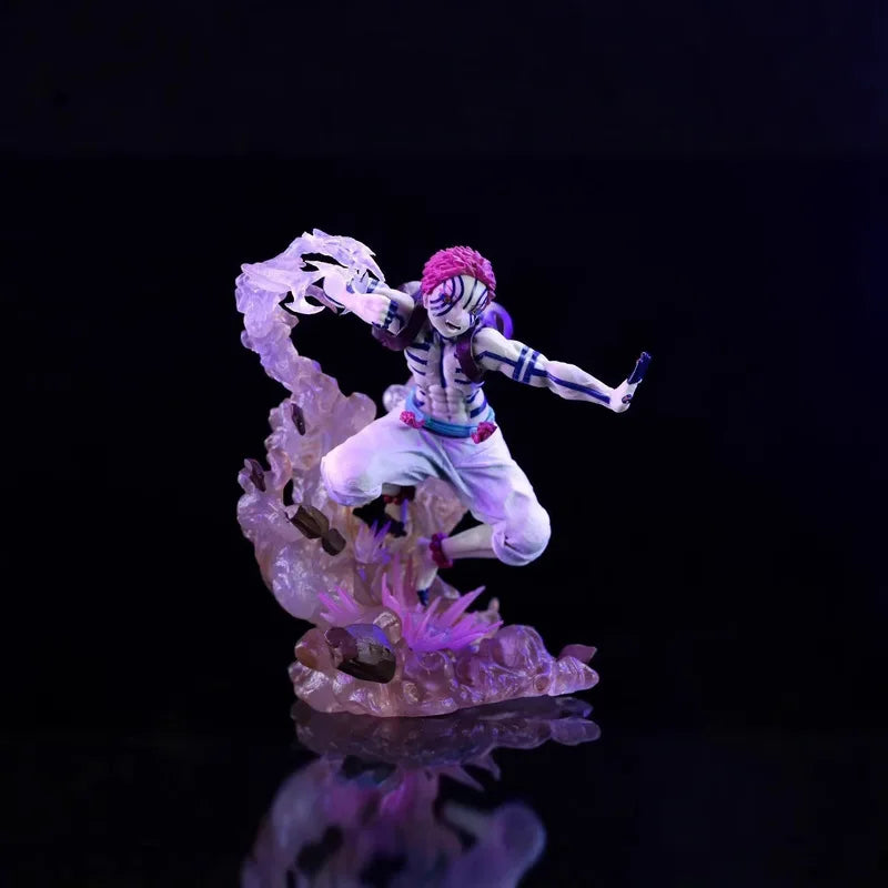 Nuevo en Stock, figura de Anime Demon Slayer Battle Akaza de 18cm, modelo de acción, juguetes de Pvc para niños, regalo, adornos de modelos coleccionables