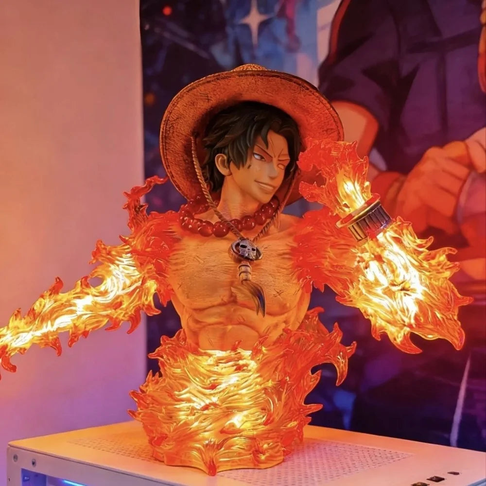 Figura Portgas D. Ace - One Piece | Estatua PVC con Luz
